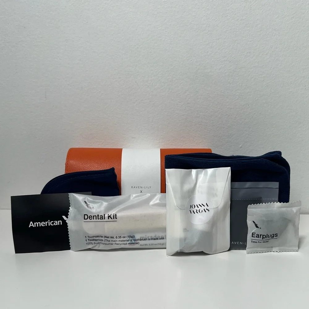 American Airlines X Raven + Lily Premium Economy Business Amenity Travel Kit Bag